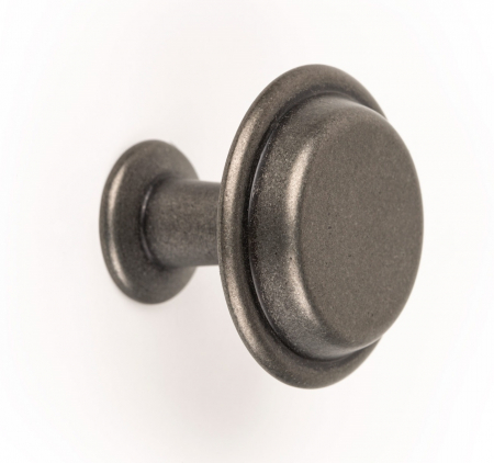 Clasice si vintage - Buton pentru mobila Land, finisaj cositor, D:40 mm