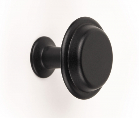 Manere si butoni - Buton pentru mobila Land, finisaj negru mat, D:40 mm
