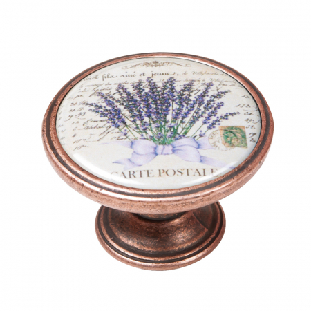 Butoni - Buton pentru mobila, Lavender2 550CB47, finisaj cupru antichizat, D:37 mm