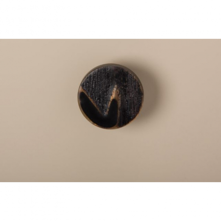 Buton pentru mobila Leaf, finisaj negru mat, D:50 mm [1]