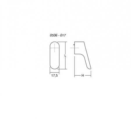 Buton pentru mobila Luv, finisaj alama, L 51.2 mm [2]