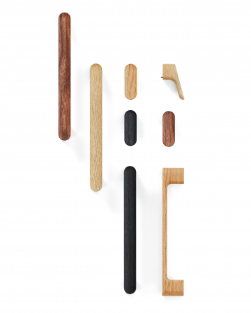 Buton pentru mobila Luv Wood, finisaj nuc, 17.5x51.2 mm [2]