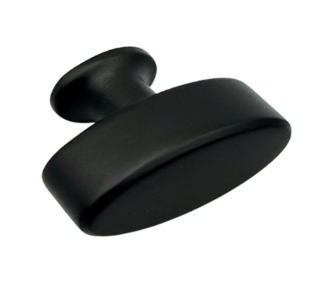 Buton pentru mobila Nadir, finisaj negru mat, 37x28 mm [1]