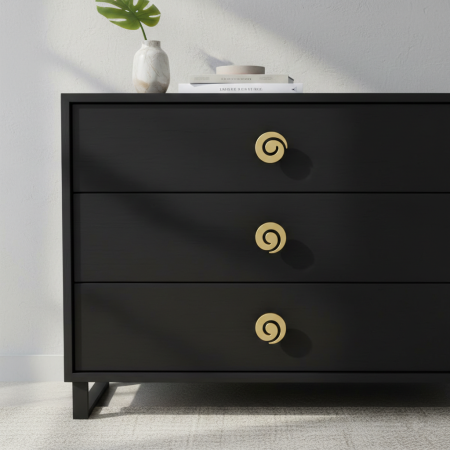 Buton pentru mobila Nemesio, finisaj auriu, D:40 mm [2]