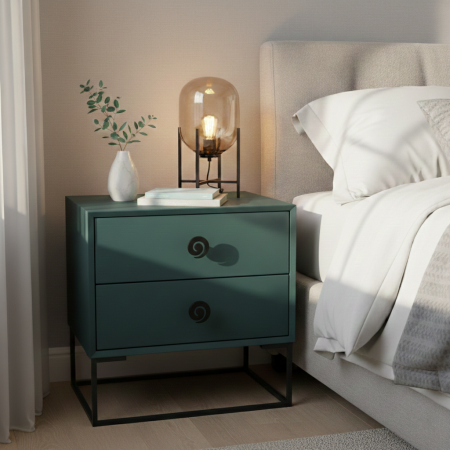 Buton pentru mobila Nemesio, finisaj negru cobalt, D:40 mm [2]