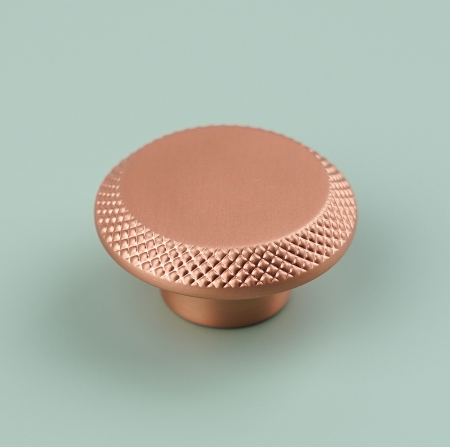 Buton pentru mobila Nola, finisaj cupru satin periat CB, Ø:45 mm [4]