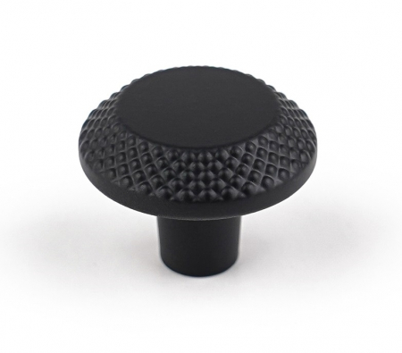Butoni - Buton pentru mobila Nola, finisaj negru mat CB, Ø:30 mm