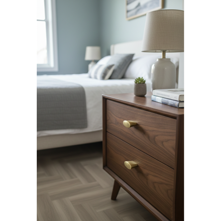 Buton pentru mobila Odin, finisaj alama satin, 33x16 mm [2]