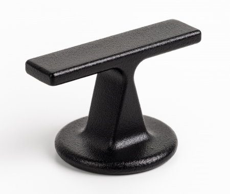 Buton pentru mobila Oto, finisaj negru texturat, 60x37 mm [7]