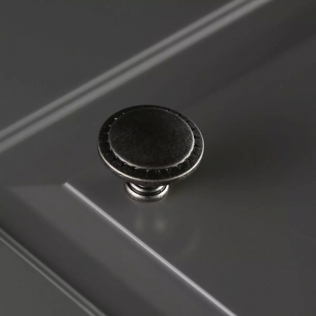 Buton pentru mobila Palermo, finisaj argint antichizat GT, D:32.5 mm [2]