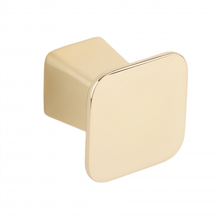 Butoni - Buton pentru mobila Prism, finisaj alama lustruita, 32x28 mm