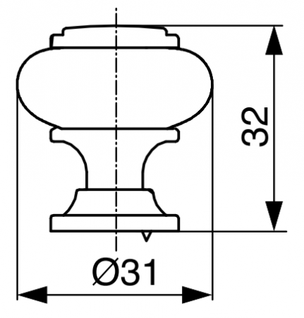 Buton pentru mobila Riex XR22, finisaj aur patinat, D:31 mm [1]