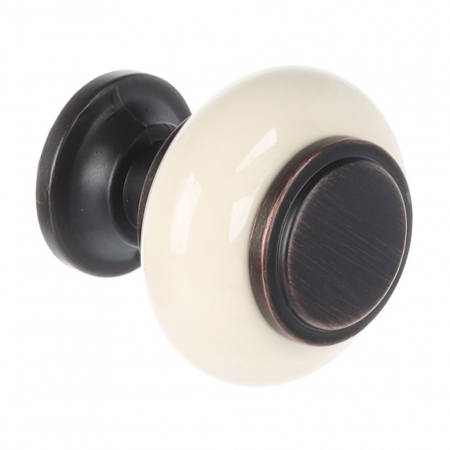 Butoni - Buton pentru mobila Riex XR22, finisaj maro patinat, D:31 mm
