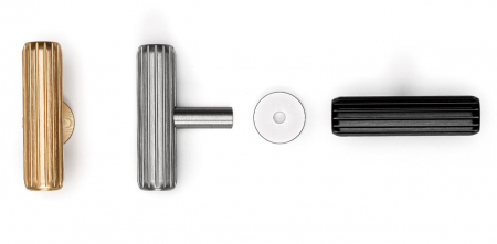 Buton pentru mobila Rille, finisaj otel inoxidabil, 55x38.5 mm [1]