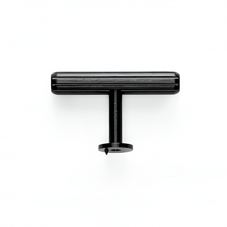 Buton pentru mobila Rille Mini, finisaj negru periat, 55x34 mm [1]