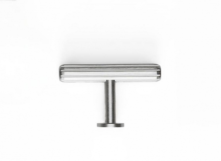 Buton pentru mobila Rille Mini, finisaj otel inoxidabil, 55x34 mm [1]