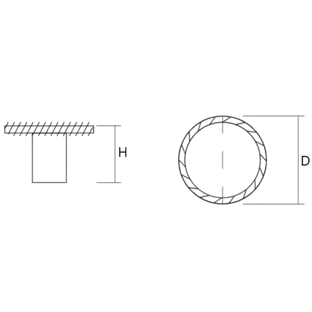 Buton pentru mobila Rope, finisaj nichel cositor periat, D:30 mm [1]