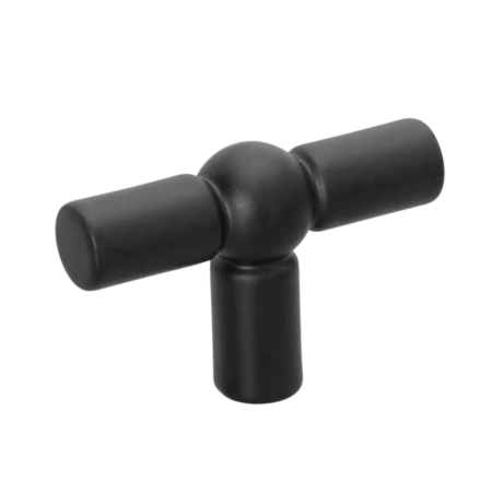 Butoni - Buton pentru mobila Spheres, finisaj negru mat, L:46 mm