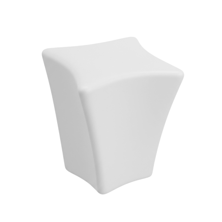 Butoni - Buton pentru mobila Starr, finisaj alb, L:15 mm