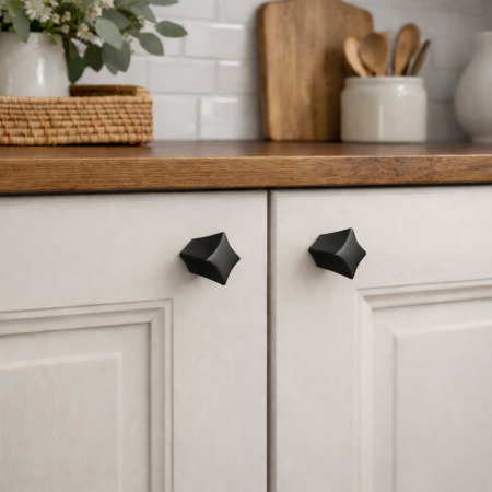 Buton pentru mobila Starr, finisaj negru cobalt, L:15 mm [3]