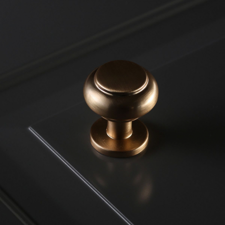Buton pentru mobila Stilo, finisaj auriu periat GT, D:22 mm [4]
