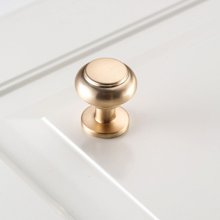 Buton pentru mobila Stilo, finisaj auriu periat GT, D:22 mm [3]