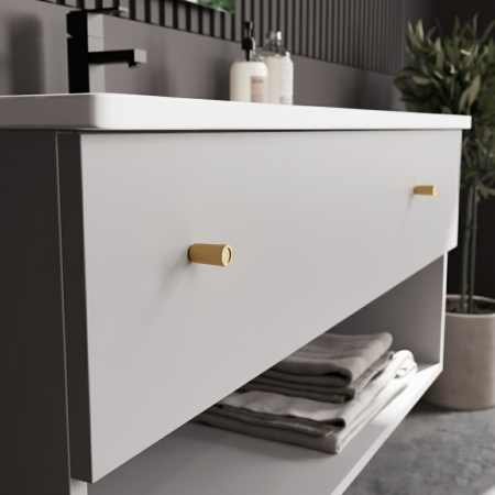 Buton pentru mobila Stria, finisaj auriu, D:15 mm [3]