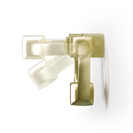Buton pentru mobila Swing, finisaj auriu periat, 55x44 mm [2]