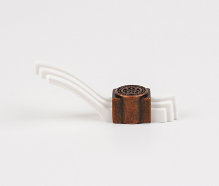 Buton pentru mobila Tulip, finisaj cupru antichizat CB, 28 mm [3]