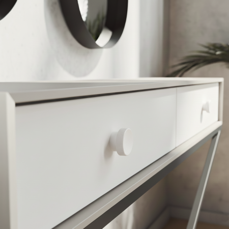 Buton pentru mobila Tuyo, finisaj alb, D:40 mm [3]