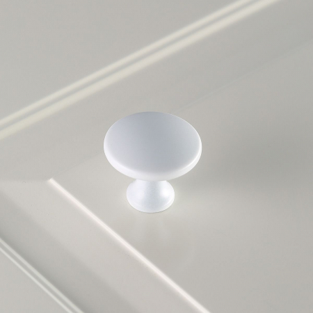 Buton pentru mobila Udine, finisaj alb mat GT, D:29 mm [1]