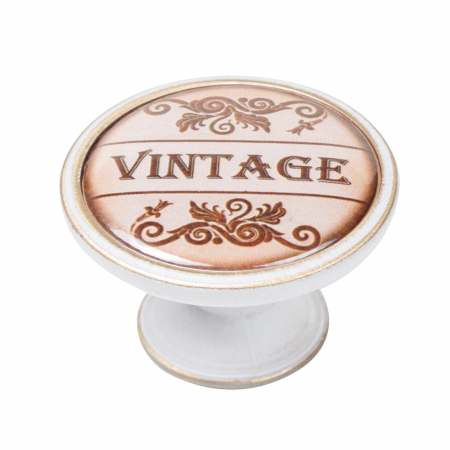 Butoni - Buton pentru mobila, Vintage 550BB27, finisaj bronz patinat, D:37 mm