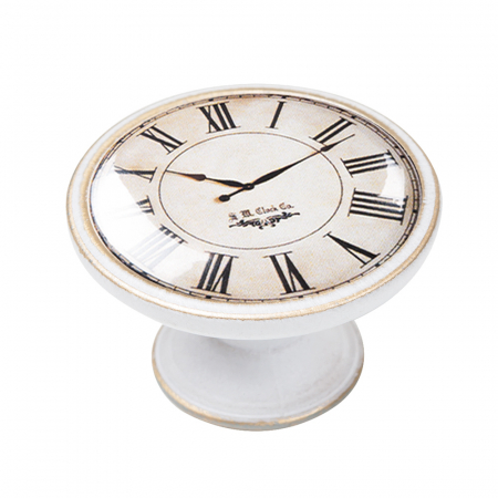 Butoni - Buton pentru mobila, White Clock 550BB02, finisaj bronz patinat, D:37 mm