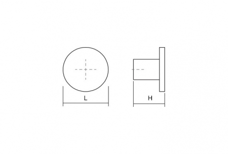 Buton pentru mobilier Como Big, crom mat, D:41 mm [2]