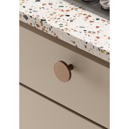 Buton pentru mobilier Como, finisaj bronz periat, D:26 mm [2]