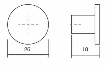Buton pentru mobilier Como negru mat [2]