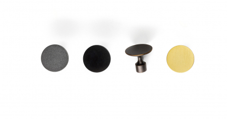 Buton pentru mobila Floid, finisaj auriu periat, D:34,8 mm [1]