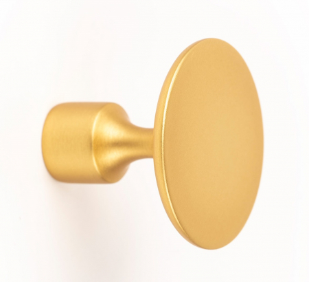 Buton pentru mobila Floid, finisaj auriu periat, D:34,8 mm [0]