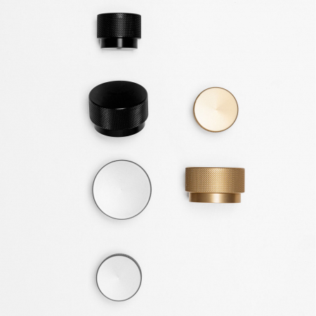 Buton pentru mobilier Graf Big, negru periat, D 50 mm [3]