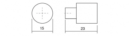 Buton pentru mobilier One crom mat [2]