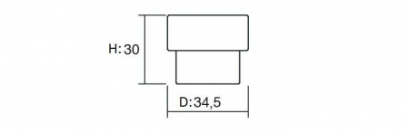 Buton pentru mobilier Piston alb cu nichel periat [1]