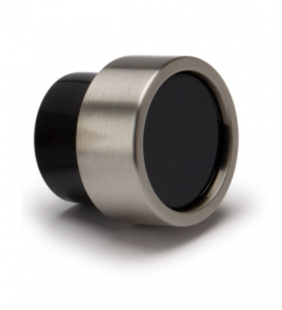 Buton pentru mobilier Piston negru cu nichel periat [1]