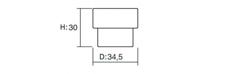 Buton pentru mobilier Piston negru cu nichel periat [2]