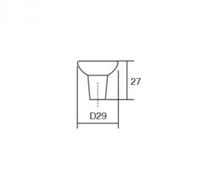 Buton pentru mobilier Raviolo finisaj cositor [2]