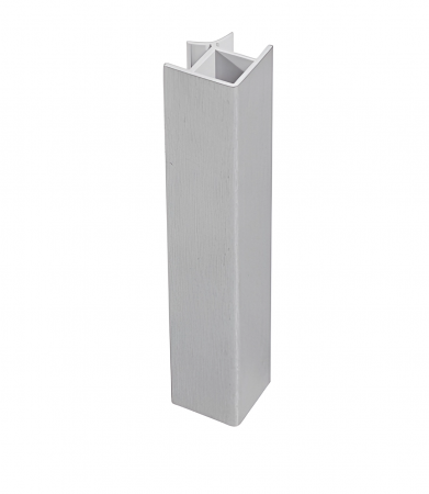Înălțătoare și plinte - Coltar plinta de 13 mm, model 90°, pentru mobilier de bucatarie, finisaj aluminiu periat, H:100 mm