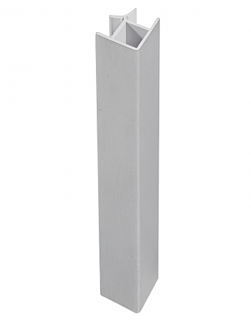 Accesorii diverse - Coltar plinta de 13 mm, model  90°,  pentru mobilier de bucatarie,  finisaj aluminiu periat, H:150 mm