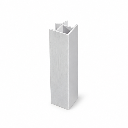 Accesorii diverse - Coltar plinta de 13 mm, model 90°, pentru mobilier de bucatarie, finisaj aluminiu periat, H:100 mm