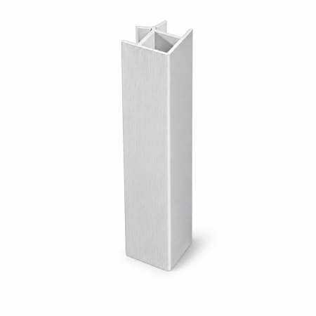 Înălțătoare și plinte - Colțar plintă de 13 mm, model 90°, pentru mobilier de bucătărie, finisaj aluminiu periat, H: 120 mm