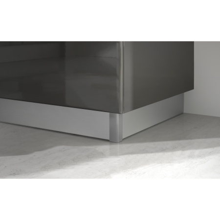 Colțar plintă de 13 mm, model 90°, pentru mobilier de bucătărie, finisaj aluminiu periat, H: 120 mm [2]