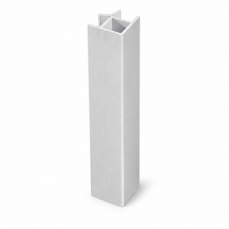 Accesorii diverse - Coltar plinta de 13 mm, model  90°,  pentru mobilier de bucatarie,  finisaj aluminiu periat, H:150 mm